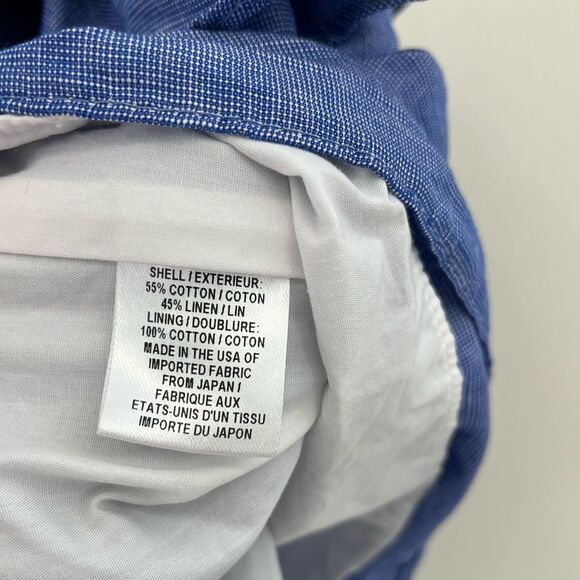 MILLY MINIS Ruffle-Trim Chambray Top, Blue One Shoulder Size 10 - Picture 6 of 8